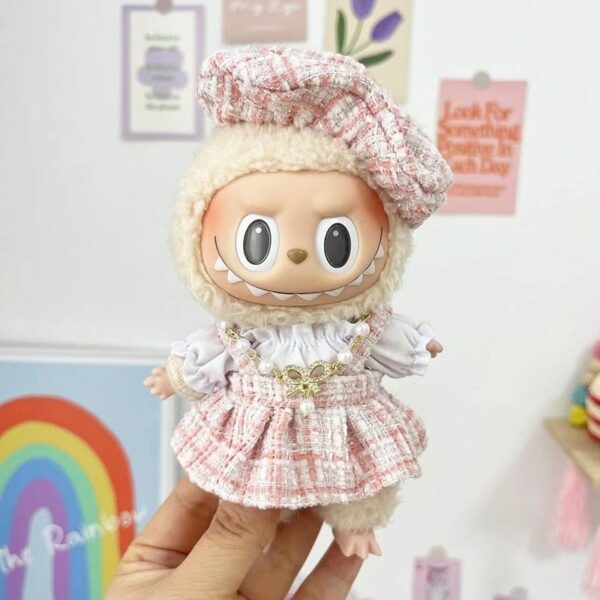 Doll Clothes Pearl Suspender Skirt Dress Outfit for Labubu 17cm - Image 19