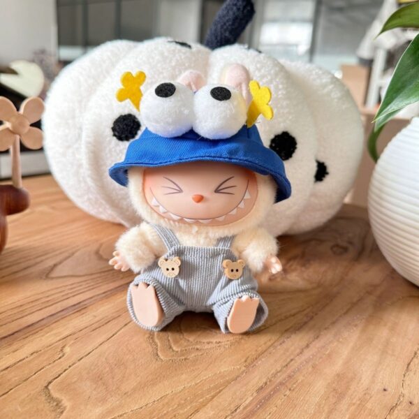 Labubu Blind Box Doll Clothes Wooden Button Overalls - Image 4