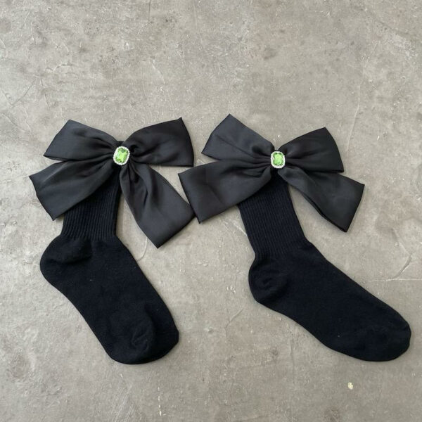 Aesthetic lolita bow socks c0218 - Image 8