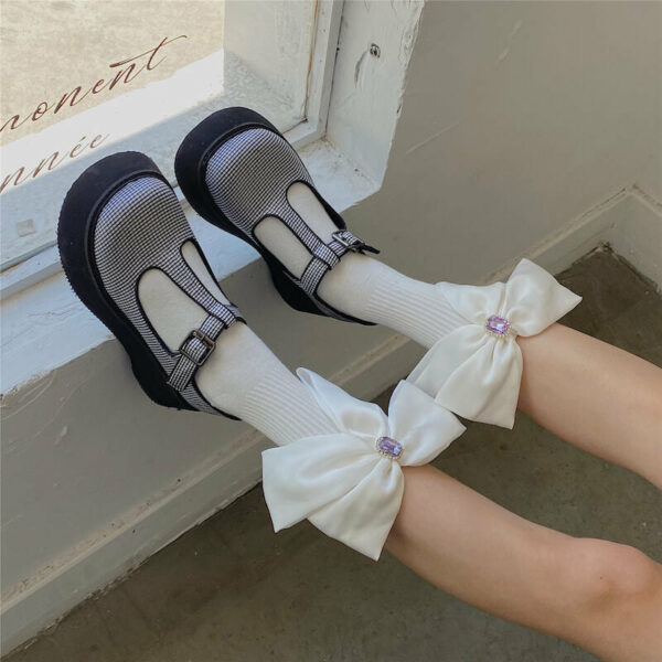 Aesthetic lolita bow socks c0218 - Image 7