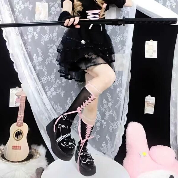 Lolita lace ribbon stockings - Image 7