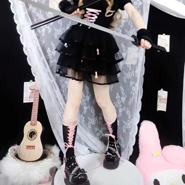 Lolita lace ribbon stockings - Image 6