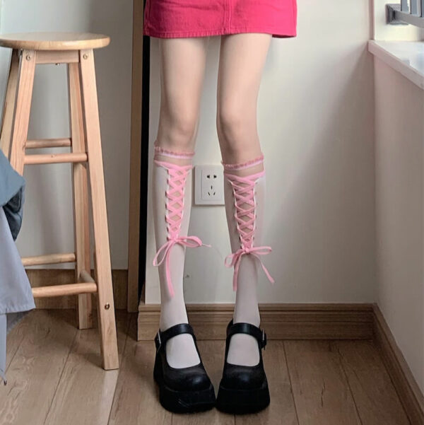 Lolita lace ribbon stockings - Image 11