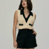 The Apricot Collared Colorblock Knit Tank Top