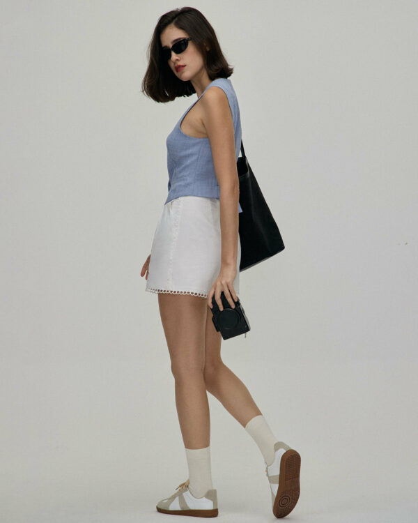 The Blue V-Neck Button Vest - Image 4
