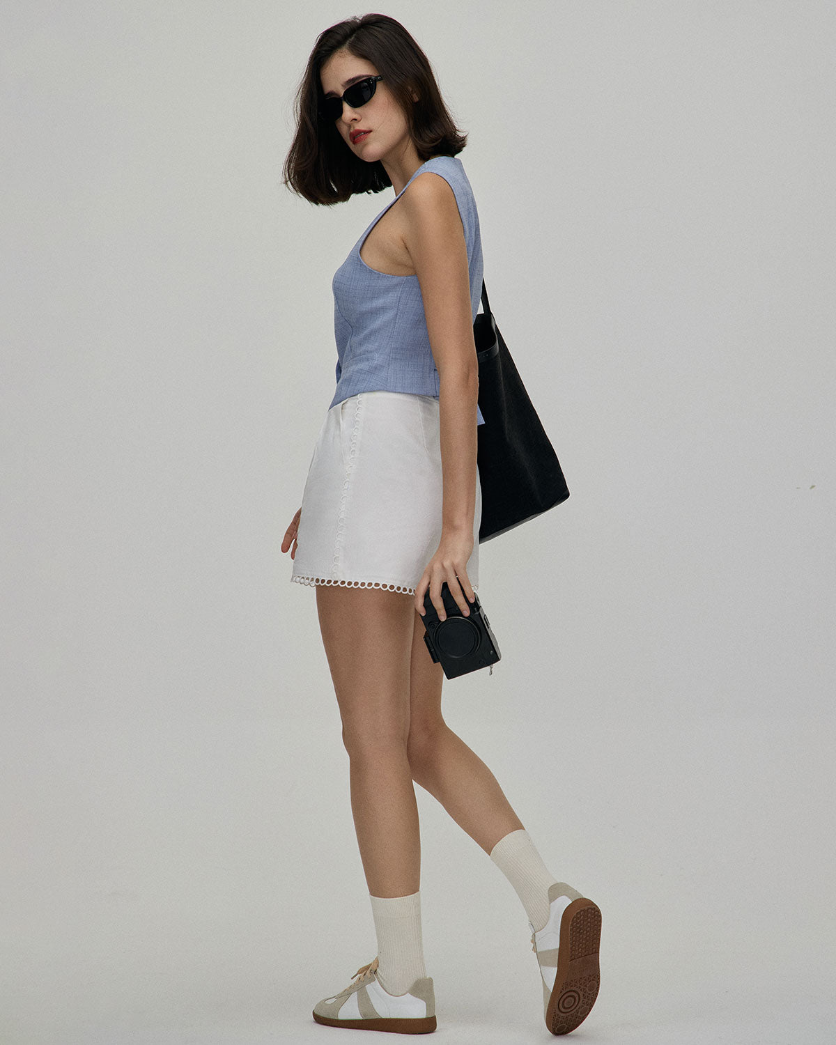 The Blue V-Neck Button Vest - Image 4