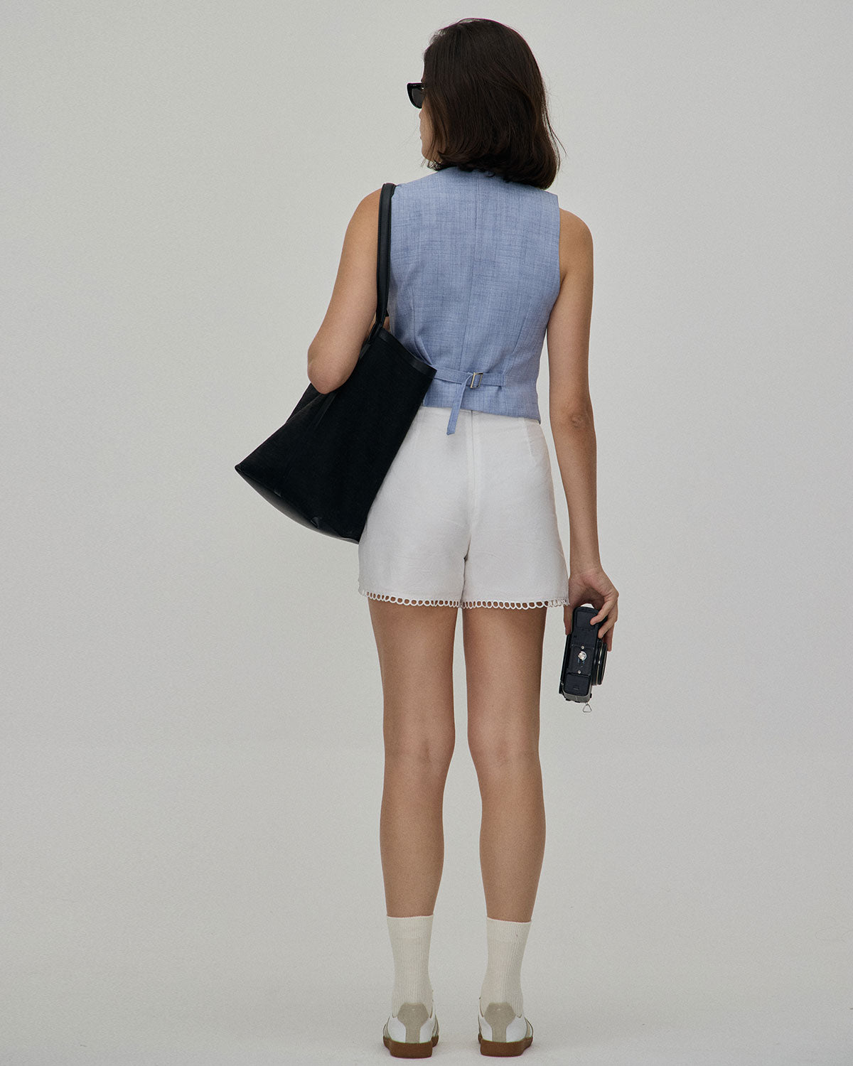 The Blue V-Neck Button Vest - Image 5