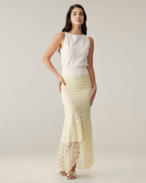White Boat Neck Slim Tank - Image 3